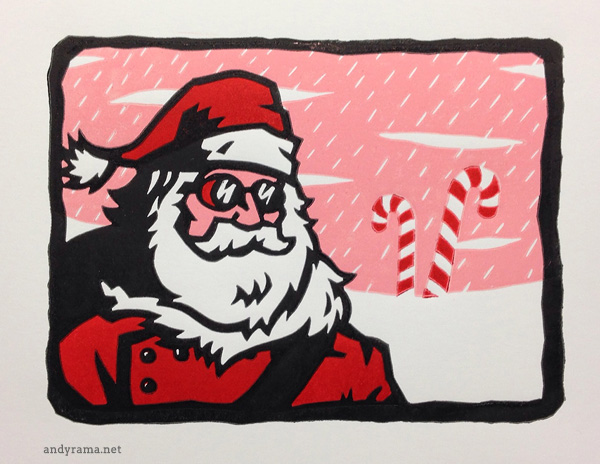 Santa Claus Explores the Peppermint Tundra by Andrew O. Ellis - Andyrama